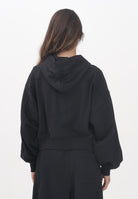 CALVIN KLEIN JEANS Felpa con zip nera da donna rifinita da logo LV047C216GUB1  CALVIN KLEIN JEANS 