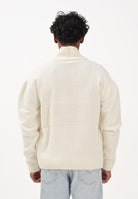 GCDS Cardigan panna per uomo e donna con logo B2CM1804KI8 15 GCDS 