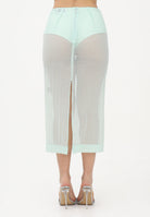 PATRIZIA PEPE Gonna midi verde acqua da donna in organza dévoré 2G1079A756 G632 PATRIZIA PEPE 