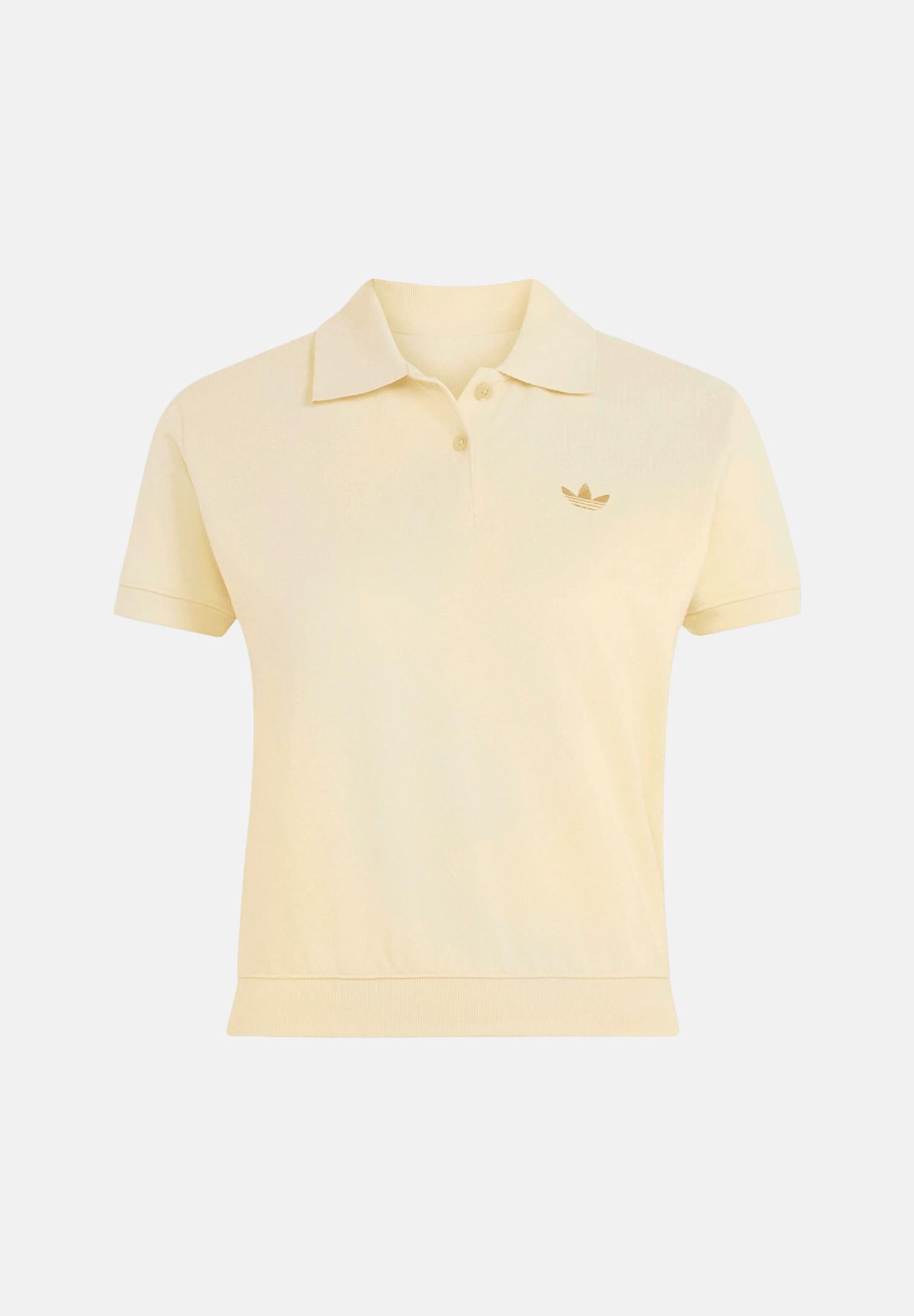 ADIDAS ORIGINALS Polo a maniche corte SHORT SLEEVE POLO giallo chiaro crema donna. KT7991 . ADIDAS ORIGINALS 