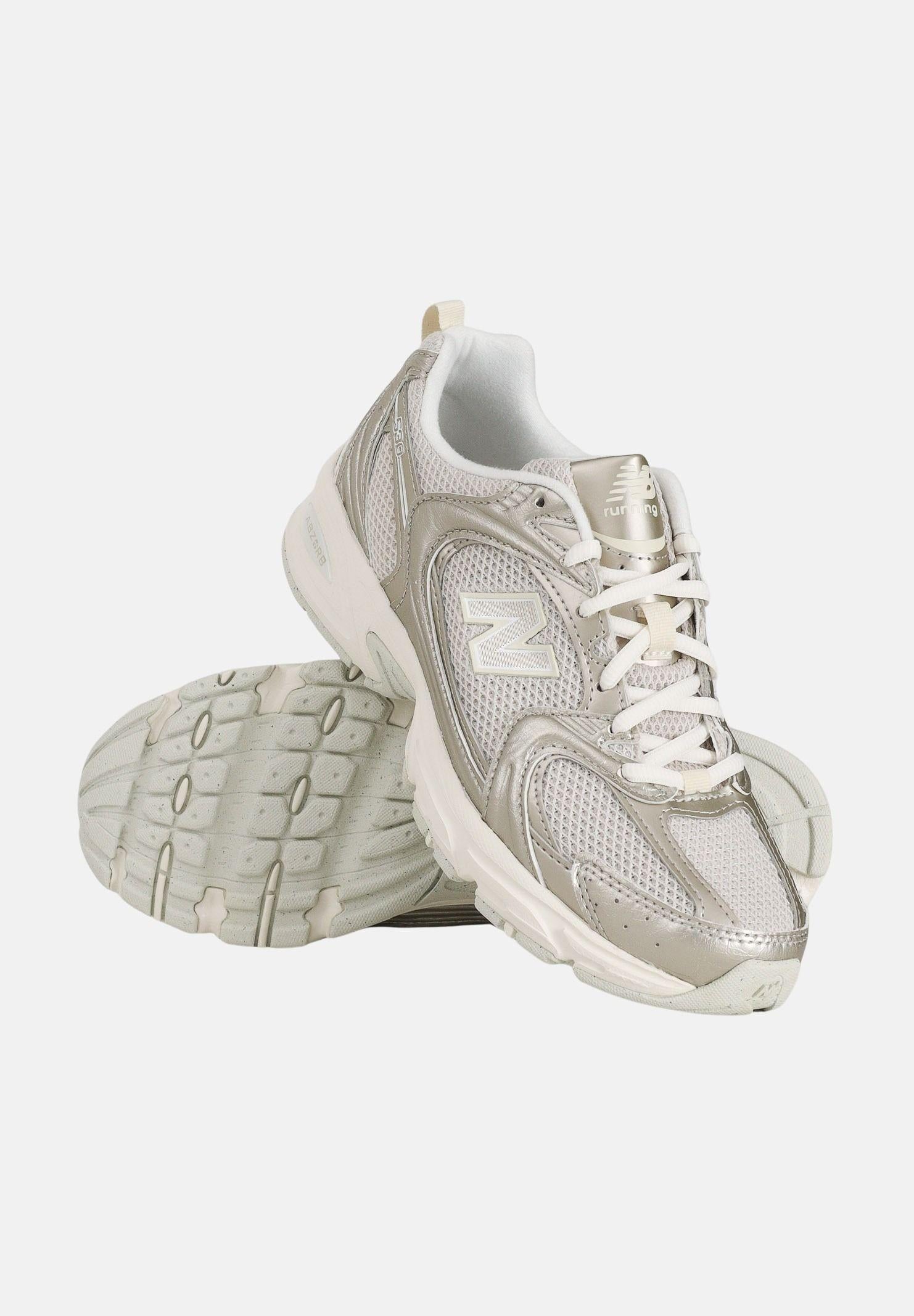 NEW BALANCE Sneakers 530 bianca e oro per uomo e donna U5301Z0 . NEW BALANCE 