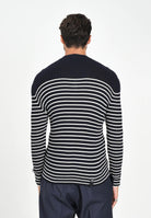 ARMANI EXCHANGE Maglioncino girocollo blu da uomo con motivo a righe XM001876AF11960 FB056 ARMANI EXCHANGE 