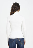 ELISABETTA FRANCHI Maglioncino a collo alto avorio da donna con taschino MK11B56E2 360 ELISABETTA FRANCHI 