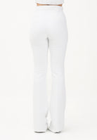 ELISABETTA FRANCHI Pantalone elegante avorio da donna in doppio crêpe stretch PA16961E2 360 ELISABETTA FRANCHI 