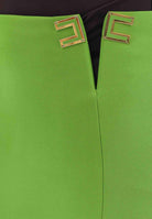 ELISABETTA FRANCHI Gonna midi verde da donna con dettagli logo GO14761E2 EV3 ELISABETTA FRANCHI 