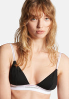 DSQUARED2 Reggiseno a triangolo nero da donna con logo D8R105790 010 DSQUARED2 