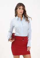 PATRIZIA PEPE Camicia body azzurro da donna con motivo a righe 8C0820A544 FG15 PATRIZIA PEPE 