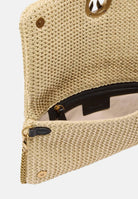 PINKO Pochette Love Bag Click Soft Horizontal Mini in rafia beige da donna 106023A391 C24Q PINKO 