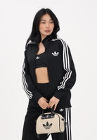 ADIDAS ORIGINALS Felpa con zip Firebird Loose nera da donna KD7983 . ADIDAS ORIGINALS 