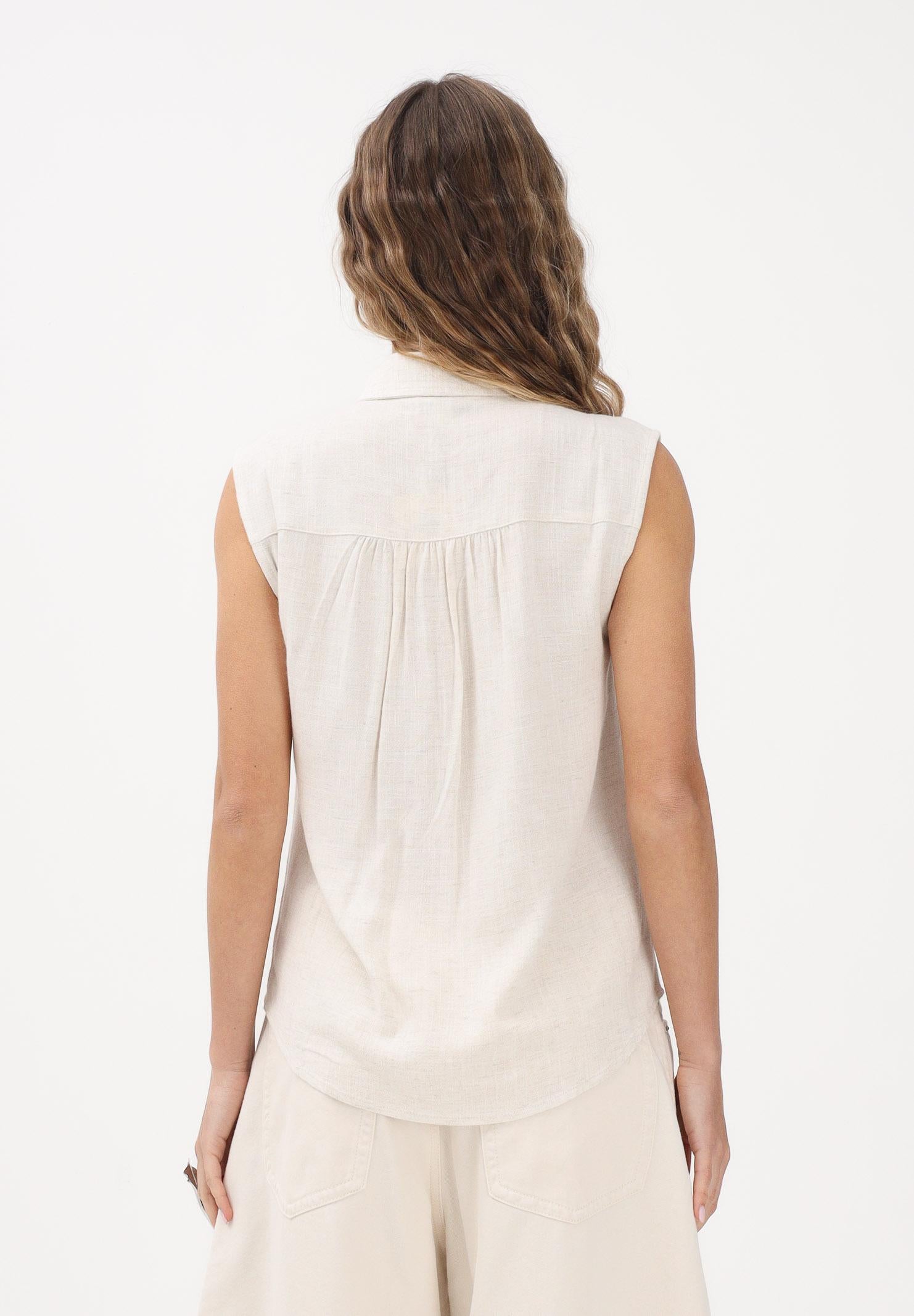 ONLY Camicia smanicata beige da donna 15367416 MO ONLY 