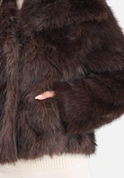 ONLY Pelliccia sintetica marrone da donna 15348977 ChocolateTorte ONLY 