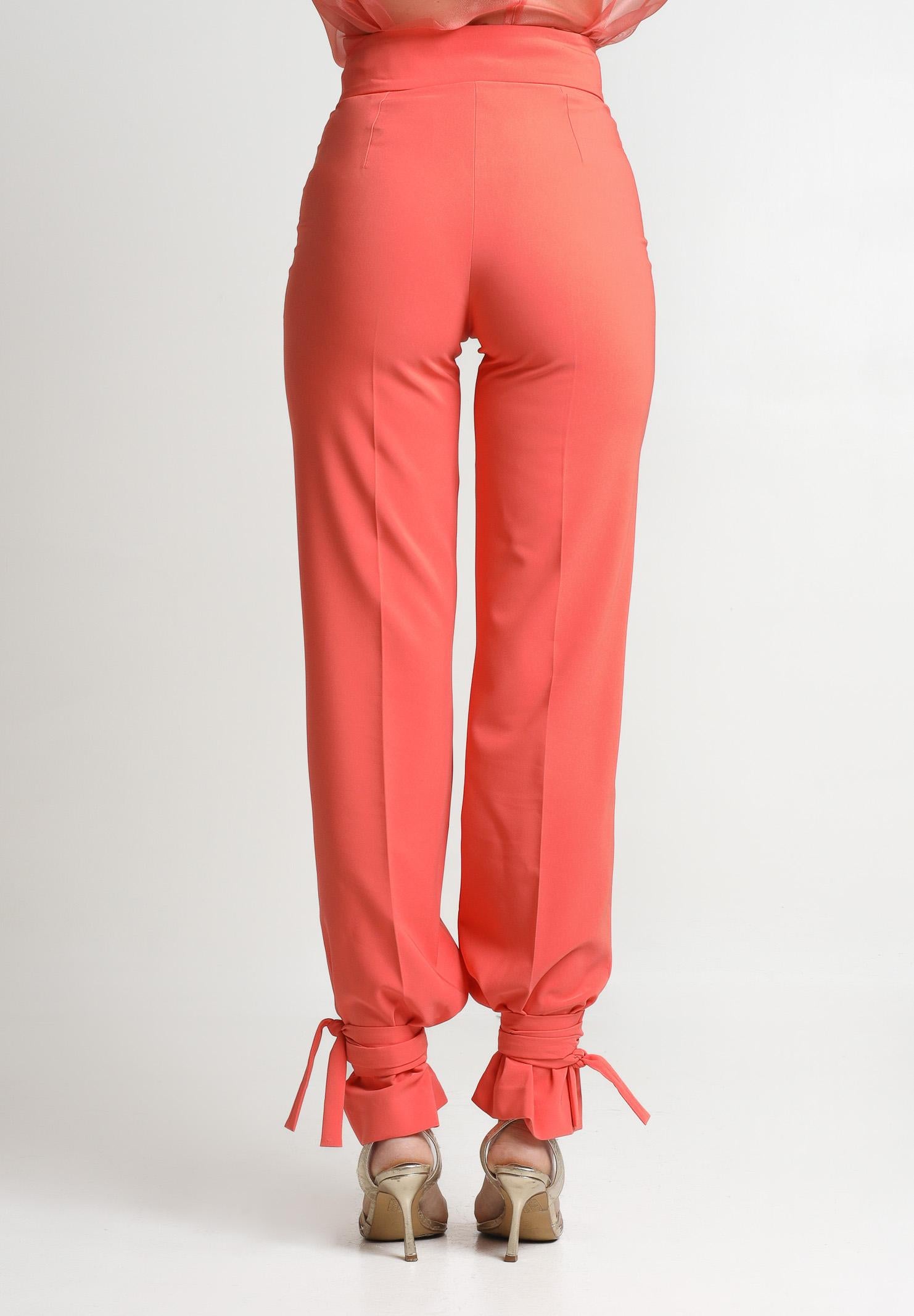 SANTAS Pantalone elegante DULCHE DE LECHE corallo da donna PV25024 CORALLO SANTAS 