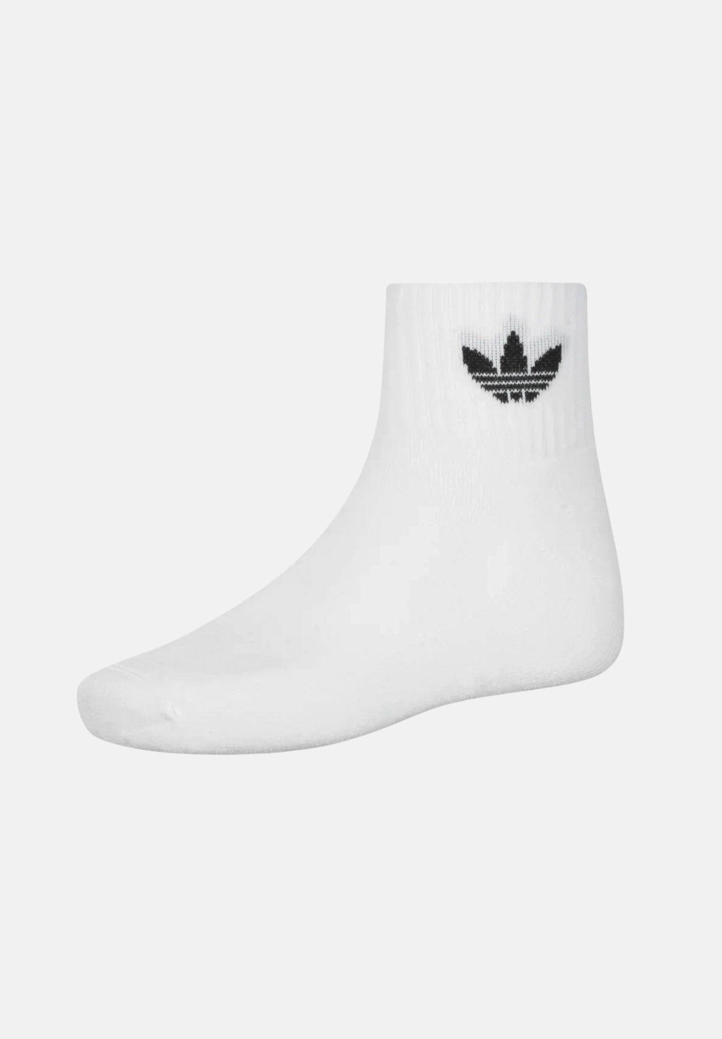 ADIDAS ORIGINALS Calzini Mid (3paia) bianchi per uomo e donna FT8529 . ADIDAS ORIGINALS 