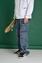 KARL LAGERFELD Jeans cargo in denim blu da uomo KLA1M10052 1NA KARL LAGERFELD 