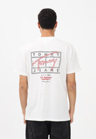 TOMMY JEANS T-shirt a manica corta Signature bianca da uomo DM0DM22319 YBL TOMMY JEANS 