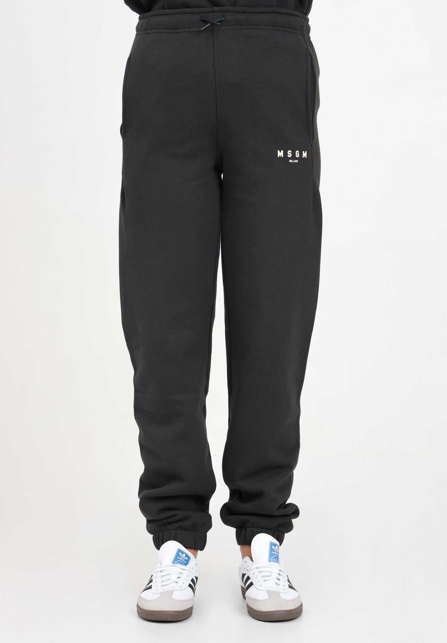 Pantalone sportivo piombo per donna e bambina con stampa logo F4MSJUFP177 103 MSGM 