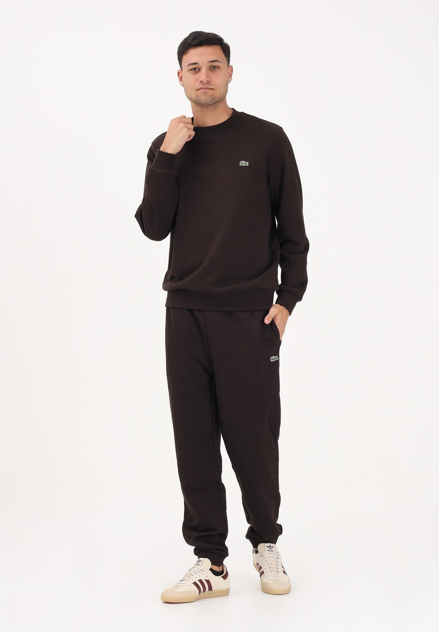 LACOSTE Pantalone sportivo marrone per uomo e donna con logo XH9833 3LA LACOSTE 