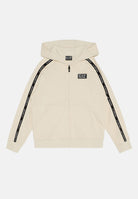 EA7 Felpa con zip panna da bambino rifinita da bande logate 7B000193AF10368 U1079 EA7 