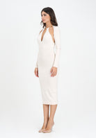 ELISABETTA FRANCHI Abito midi latte da donna con snake gioiello<BR/> AM11S56E2 DZ9 ELISABETTA FRANCHI 