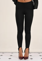 VICOLO Leggings nero da donna con staffa alla caviglia UF0119 NE VICOLO 