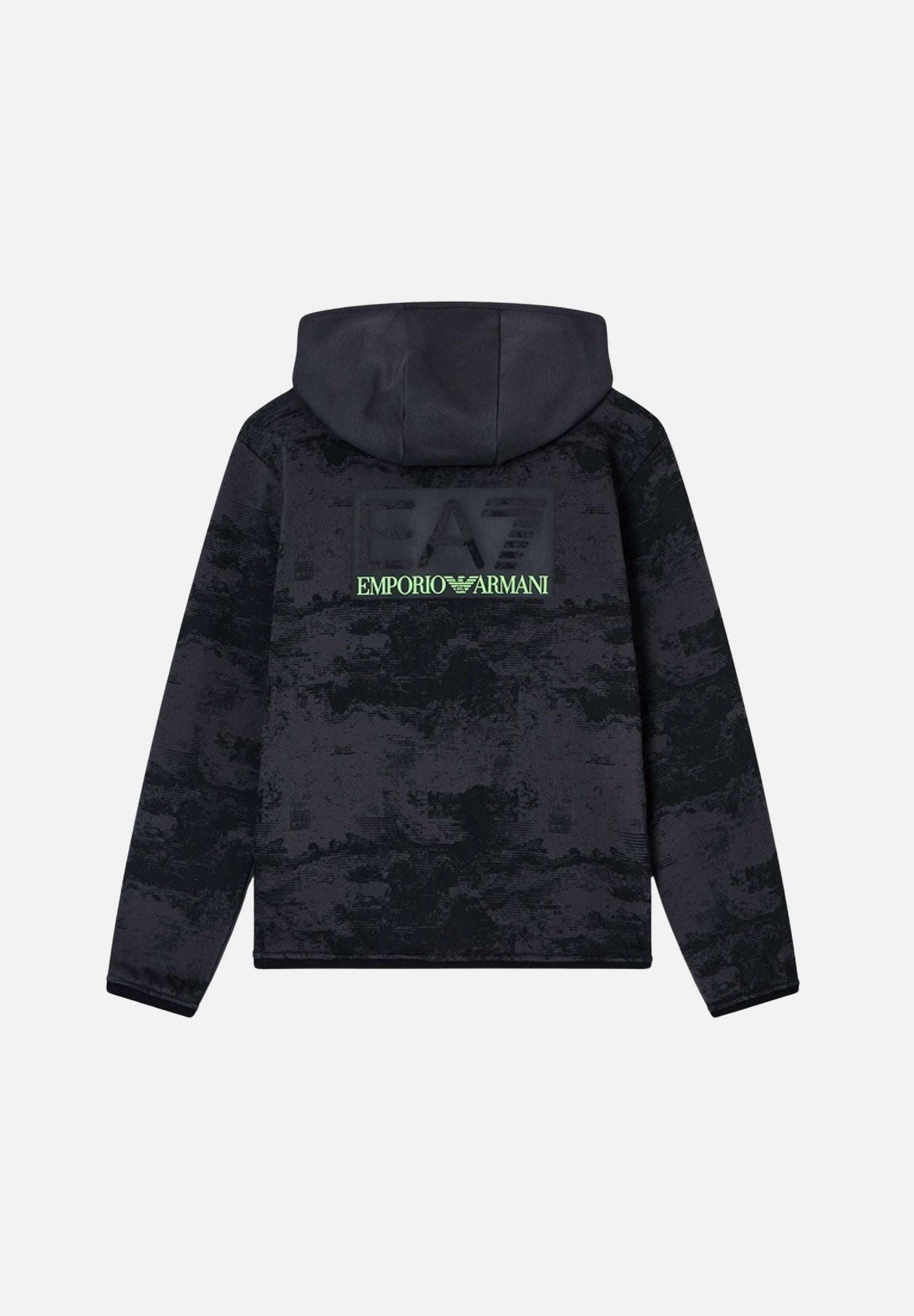 EA7 Felpa con zip grigia da bambino 7B000214AF16549 F8034 EA7 