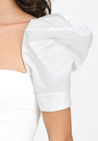 ELISABETTA FRANCHI Corpetto avorio da donna realizzato in crêpe e in duchesse TO02656E2 360 ELISABETTA FRANCHI 