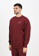 PUMA Felpa girocollo WARDROBE ESS bordeaux da uomo 629650 96 PUMA 