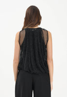 SPORTMAX Canotta SPXNODO nera da donna in rete con strass 2612941061600 002 SPORTMAX 