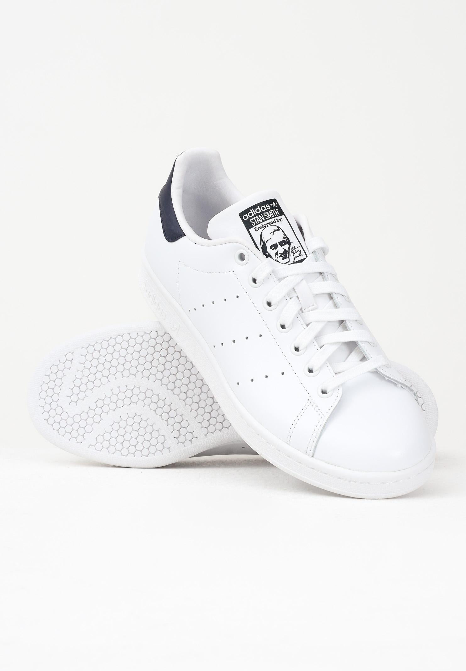 ADIDAS ORIGINALS Sneakers Stan Smith bianche e blu da uomo M20325 . ADIDAS ORIGINALS 