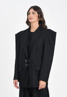 VERSACE JEANS COUTURE Giacca strutturata nera da donna 79HAQ705N0542 899 VERSACE JEANS COUTURE 