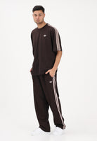 ADIDAS ORIGINALS Pantalone sportivo Baggy marrone e rosa per uomo e donna KE3495 . ADIDAS ORIGINALS 