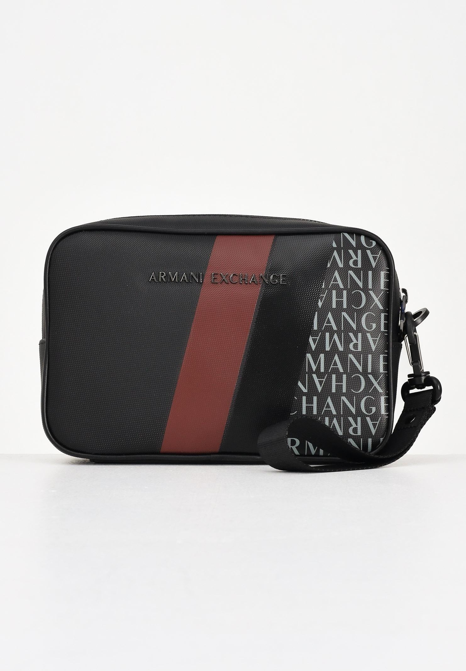 ARMANI EXCHANGE Pochette nera da uomo con motivo geometrico e logo XM001271AF11935 MC257 ARMANI EXCHANGE 
