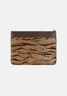 ELISABETTA FRANCHI Pochette marrone e cammello da donna con stampa tigre BS12A62E2 470 ELISABETTA FRANCHI 