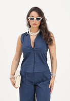 JDY Camicia smanicata blu da donna 15367067 BLIR JDY 