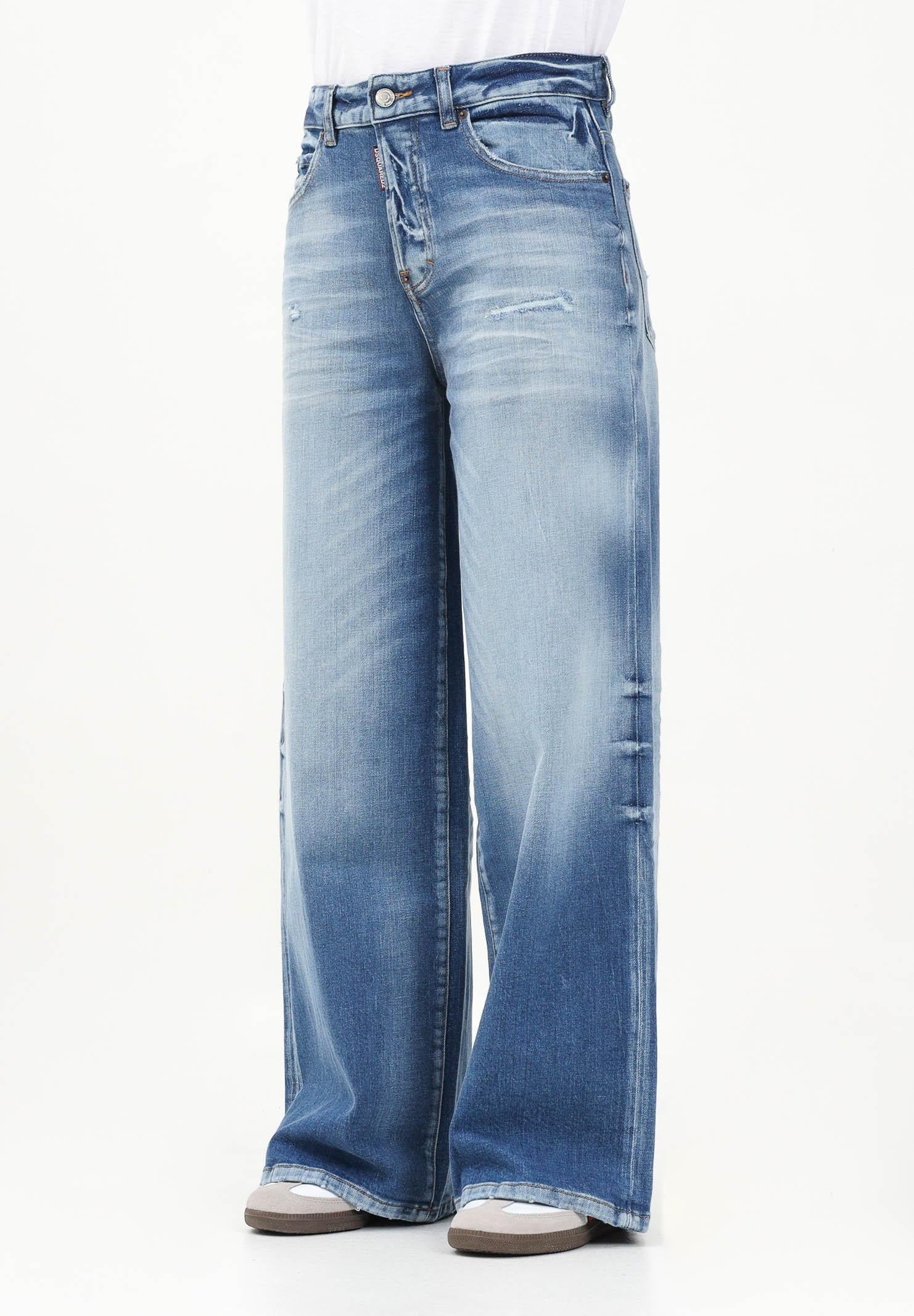 DSQUARED2 Jeans in denim blu per donna, ragazzi e bambini medio modello Traveller DQ2829D0ABW DQ01 DSQUARED2 