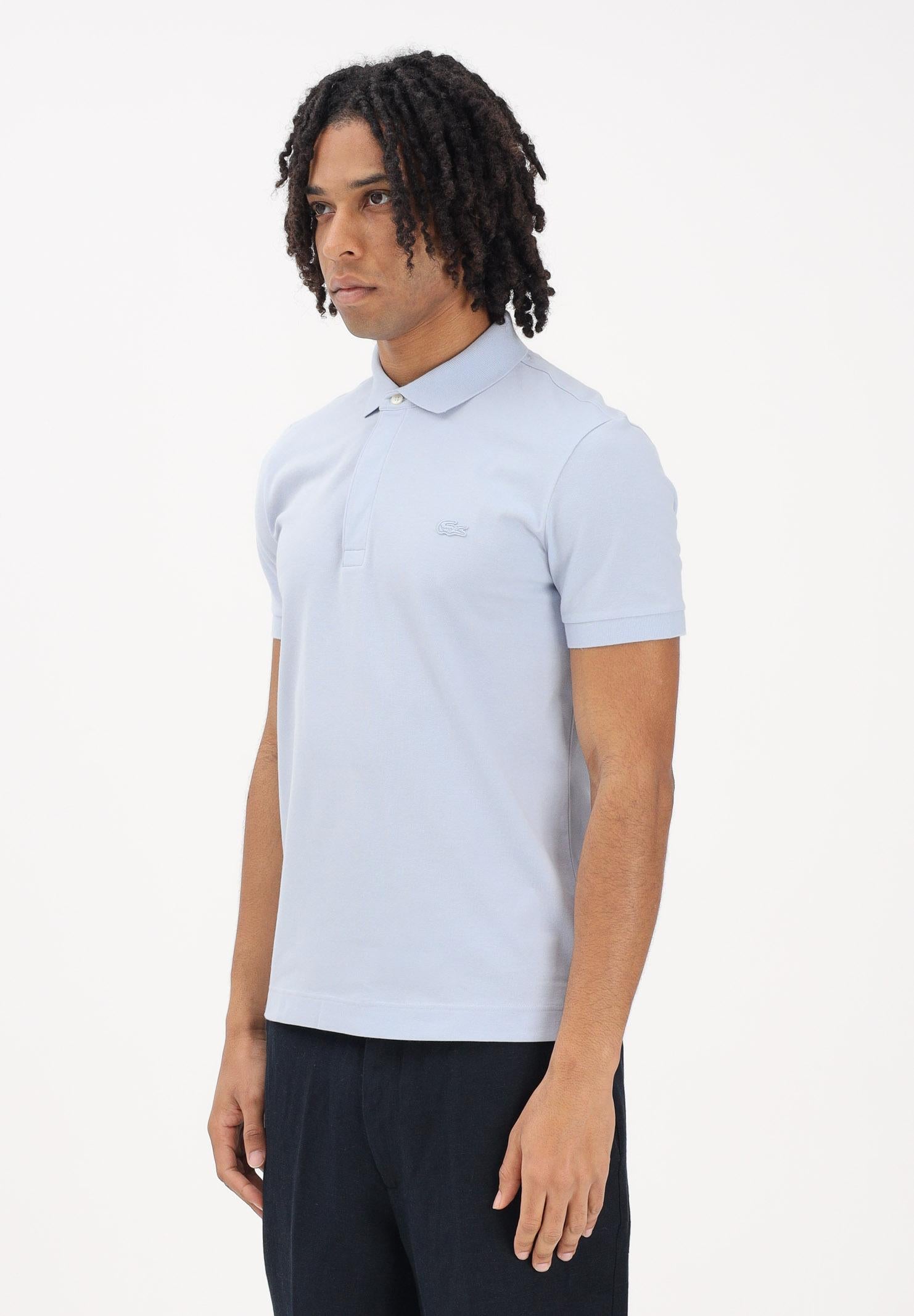 LACOSTE Polo a manica corta celeste da uomo PH5522 J2G LACOSTE 