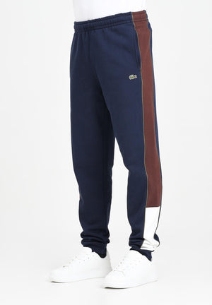 LACOSTE Pantalone sportivo blu da uomo con motivo color block XH5923 6WZ LACOSTE 