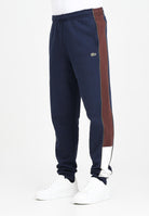 LACOSTE Pantalone sportivo blu da uomo con motivo color block XH5923 6WZ LACOSTE 