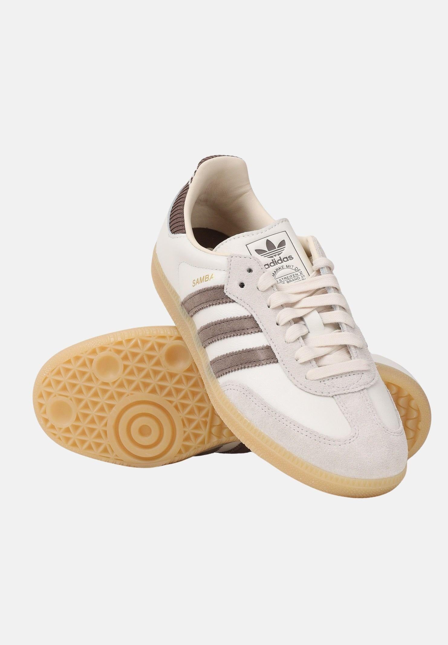 ADIDAS ORIGINALS Sneakers SAMBA OG panna e marrone da uomo IH6845 . ADIDAS ORIGINALS 