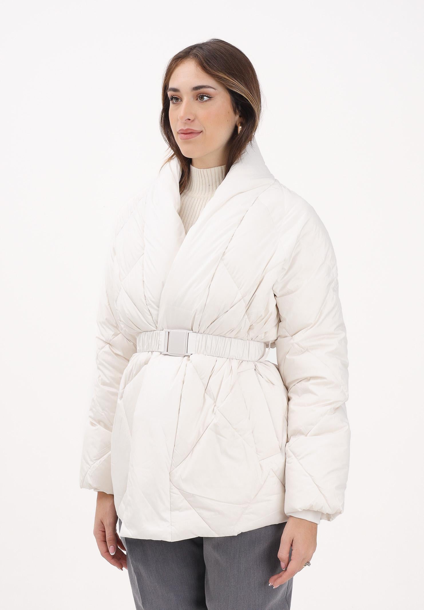 VICOLO Piumino panna da donna con cintura TF0087 A02 VICOLO 