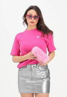 ADIDAS ORIGINALS T-shirt a manica corta TREFOIL ESSENTIALS fucsia da donna JY8597 . ADIDAS ORIGINALS 
