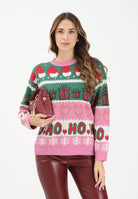 ONLY Maglione girocollo rosa da donna con stampe natalizie 15354974 FuchsiaPink ONLY 