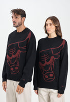 NEW ERA Maglione girocollo Oversized Chicago Bulls NBA Knit nero per uomo e donna 60684339  NEW ERA 