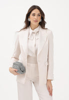 SIMONA CORSELLINI Giacca monopetto avorio da donna con strass P26CEGI10301 V0359 SIMONA CORSELLINI 