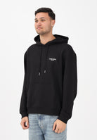 CALVIN KLEIN JEANS Felpa con cappuccio nera da uomo con stampa logo LV04RD002GUB1 . CALVIN KLEIN JEANS 