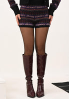 TOMMY JEANS Shorts nero da donna con motivo Fair Isle DW0DW22166BDS  TOMMY JEANS 