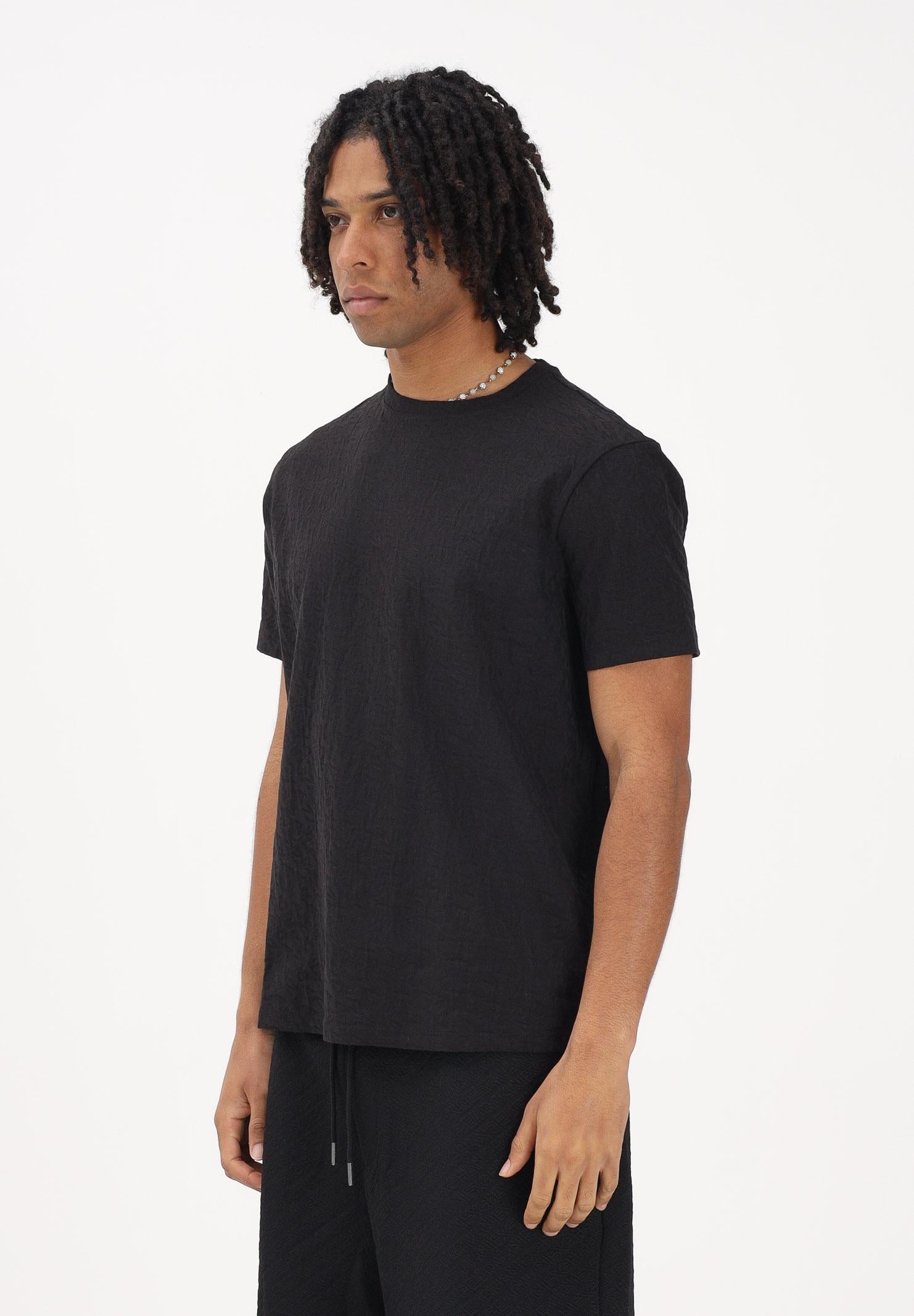 ARMANI EXCHANGE T-shirt a manica corta nera da uomo con texture tono su tono XM002821AF10337 UC001 ARMANI EXCHANGE 