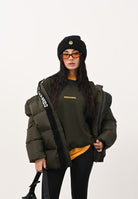 DSQUARED2 Felpa girocollo verde per donna, ragazzi e bambini con stampa logo DQ2739D0094 DQ518 DSQUARED2 