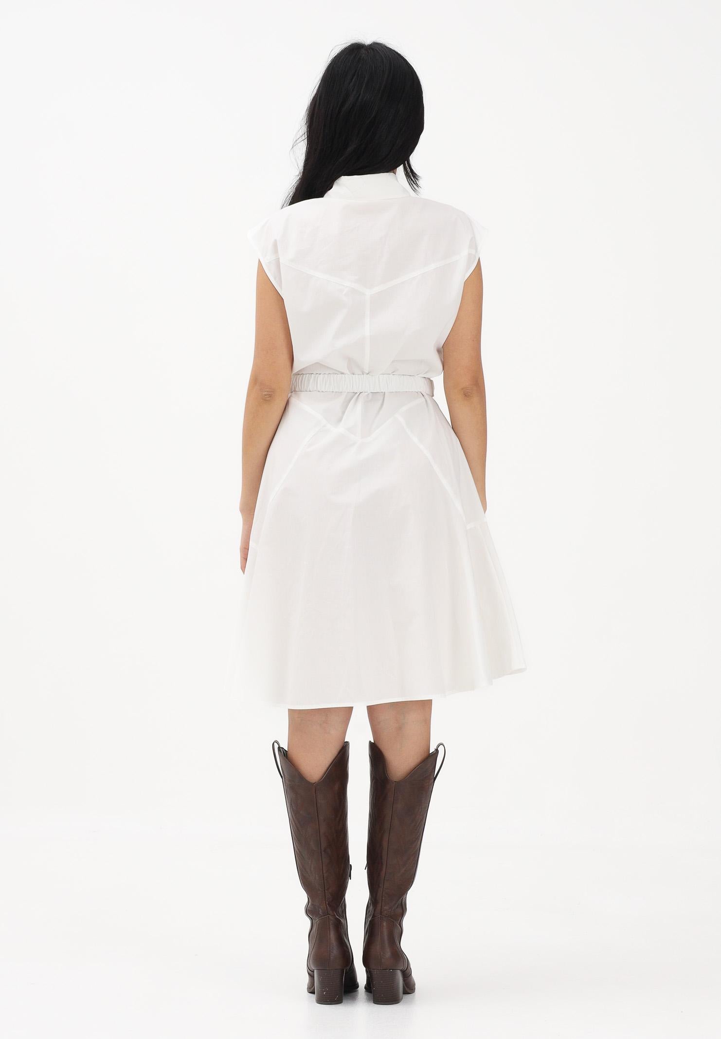 PINKO Abito chemisier bianco da donna con cintura 103111A2LD Z05 PINKO 