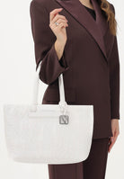 ARMANI EXCHANGE Shopper a spalla bianca da donna con logo XW001481AF15774 U0011 ARMANI EXCHANGE 